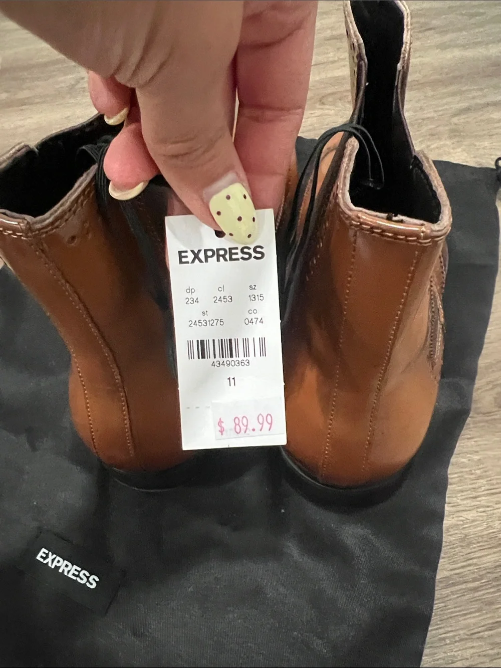 Express Men’s Brown Leather Chukka Chelsea Boots